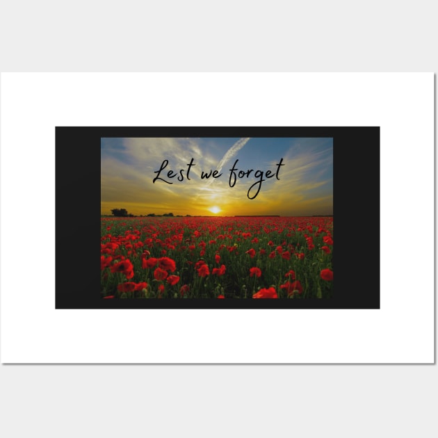 ANZAC Day Field Poppies Wall Art by Felicity-K